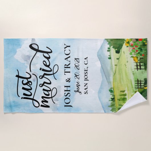 Net Getrouwd, Mijnheer en Mevrouw, Pas Getrouwd, H Strandlaken (Voorkant)