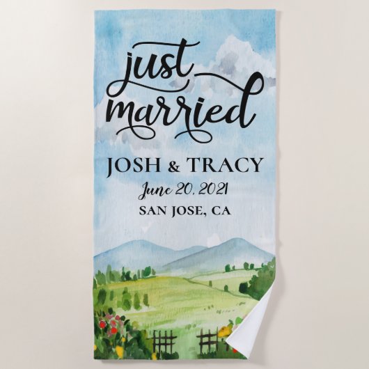 Net Getrouwd, Mijnheer en Mevrouw, Pas Getrouwd, H Strandlaken (Voorkant)