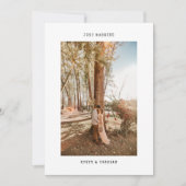 Net getrouwd Minimal Typewriter Photo Elopement Aankondiging (Voorkant)