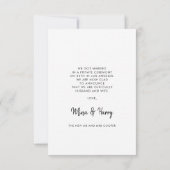Net getrouwd Minimalistische aankondiging foto kaa (Achterkant)