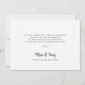 Net getrouwd Minimalistische handgeschreven foto Aankondiging (Achterkant)