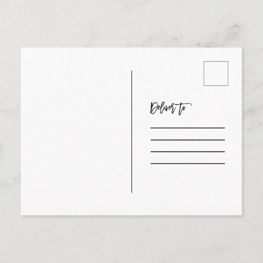 Net Getrouwd Modern Brush Script Foto Huwelijk Briefkaart (Achterkant)