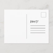 Net Getrouwd Modern Brush Script Huwelijksfoto Briefkaart (Achterkant)