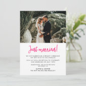 Net getrouwd Modern kalligrafie aankondiging (Staand voorkant)