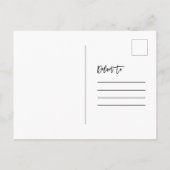 Net Getrouwd Modern Penseel Schrift Huwelijksfoto Briefkaart (Achterkant)