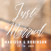 Net getrouwd Modern Script Limited Edition auto Raamsticker