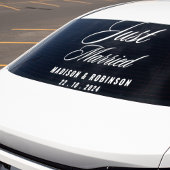 Net getrouwd Modern Wit Script Hoge Kwaliteit Auto Raamsticker