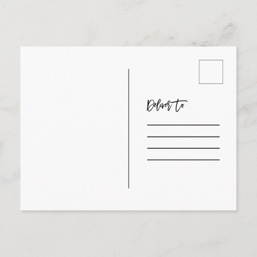 Net Getrouwd Moderne Brush Script Trouwfoto Briefkaart (Achterkant)