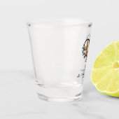 Net getrouwd, moderne meneer en mevrouw foto aange shot glas (Links)