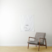 Net Getrouwd Monogram Huwelijksauto Banner Bord Wandkleed (In situ)