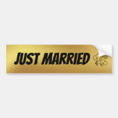 Net Getrouwd Nep Goud Koppels Monogram  Bumpersticker (Voorkant)