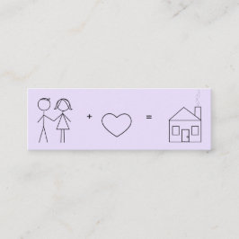 Net getrouwd nieuw adres Kaart Mini Visitekaartje