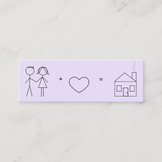Net getrouwd nieuw adres Kaart Mini Visitekaartje (Voorkant)