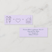 Net getrouwd nieuw adres Kaart Mini Visitekaartje (Voorkant / Achterkant)