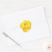 Net getrouwd nieuw weds bruiloft geel rose gewoont ronde sticker (Envelop)