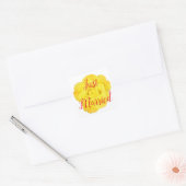 Net getrouwd nieuw weds bruiloft geel rose gewoont vierkante sticker (Envelop)