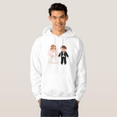 Net getrouwd paar Mannen hoodie (Voorkant volledig)