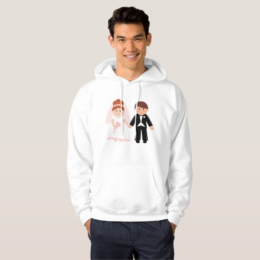 Net getrouwd paar Mannen hoodie (Voorkant volledig)