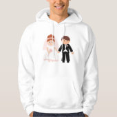 Net getrouwd paar Mannen hoodie (Voorkant)