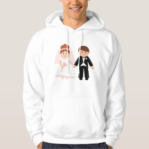Net getrouwd paar Mannen hoodie