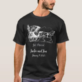 Net getrouwd - Paard getrokken winkelwagen T-shirt (Voorkant)