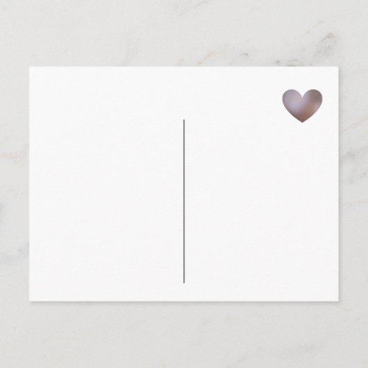 Net getrouwd parel & paarse trouw hart ansichtkaar aankondigingskaart (Achterkant)