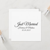 Net getrouwd, pas tekst bruiloft aankondiging (Voorkant / Achterkant in situ)