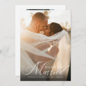 Net Getrouwd Pasgetrouwden Kerst Foto Feestdagenkaart (Voorkant / Achterkant)