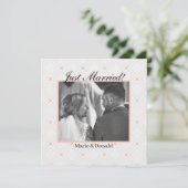 Net Getrouwd Pastel Perzik en Crème Geometrisch Feestdagenkaart (Staand voorkant)