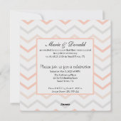 Net Getrouwd Pastel Perzik en Crème Geometrisch Feestdagenkaart (Achterkant)