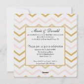 Net Getrouwd Pastel Perzik en Gouden Geometrisch Feestdagenkaart (Achterkant)