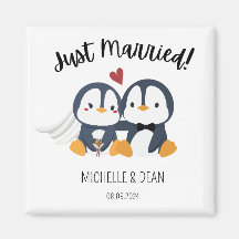 Net getrouwd pinguïn schattig weggevertje geperson