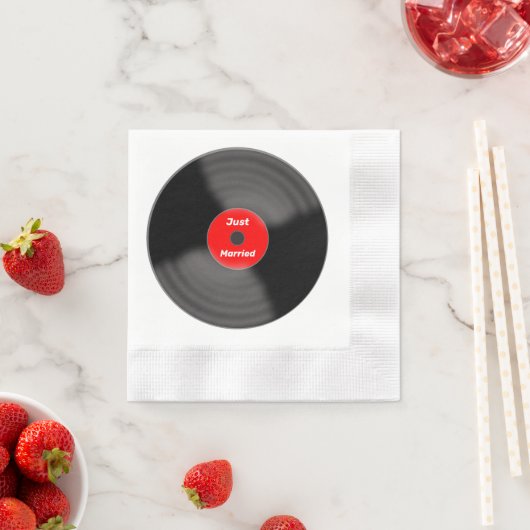 Net getrouwd record papieren servetten (Insitu)