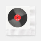 Net getrouwd record papieren servetten (Voorkant)