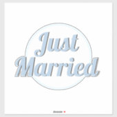 Net Getrouwd Retro Chic Stijlvolle Uitgesneden Vor Sticker (Vel)