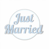 Net Getrouwd Retro Chic Stijlvolle Uitgesneden Vor Sticker (Voorkant)