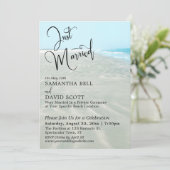 Net getrouwd Rippled Sand Aqua Water Beach Event Kaart (Staand voorkant)