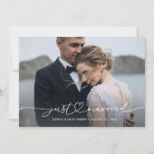Net Getrouwd Romantisch Script met Hart en Foto Aankondiging (Voorkant)