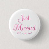 Net Getrouwd Ronde Button 3,2 Cm (Voorkant)