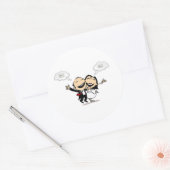 Net getrouwd ronde sticker (Envelop)