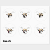 Net getrouwd ronde sticker (Vel)
