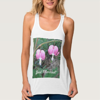 Net Getrouwd Roze Bloedende Harten Tank Top