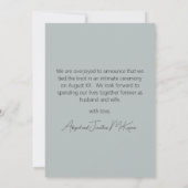 Net Getrouwd Roze Gouden Ballonnen Huwelijksfoto Aankondiging (Achterkant)