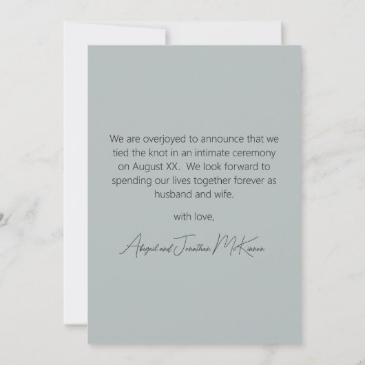 Net Getrouwd Roze Gouden Ballonnen Huwelijksfoto Aankondiging (Achterkant)