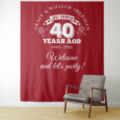 Net getrouwd Ruby 40e Jubileum Photo Prop Wandkleed (In situ)