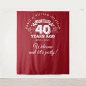 Net getrouwd Ruby 40e Jubileum Photo Prop Wandkleed (Voorkant)