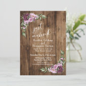Net Getrouwd Rustieke en Bloemige Ontvangst Alleen Kaart (Staand voorkant)