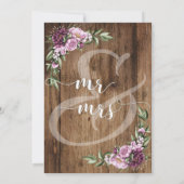 Net Getrouwd Rustieke en Bloemige Ontvangst Alleen Kaart (Achterkant)