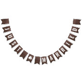 Net getrouwd rustieke hout Boho Bunting vlaggen Vlaggetjes (Alle)