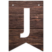 Net getrouwd rustieke hout Boho Bunting vlaggen Vlaggetjes (Tweede vlag)